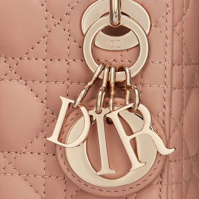 Micro Lady Dior Bag Cannage Lambskin Apricot