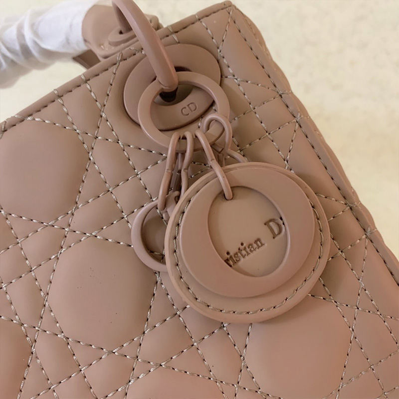 Mini Lady Dior Bag Ultramatte Cannage Calfskin Khaki