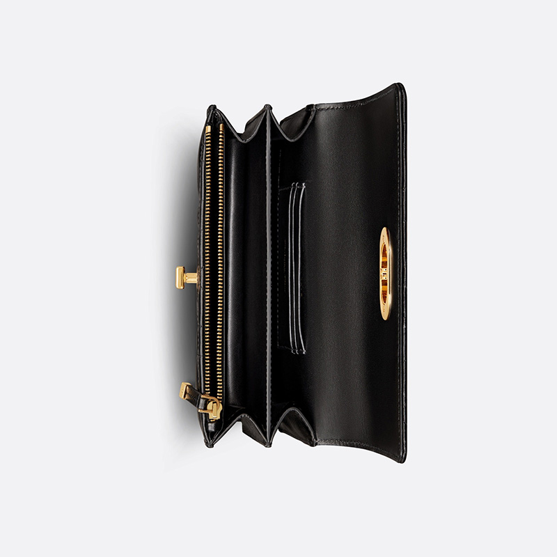 Mini Miss Caro Bag Macrocannage Lambskin Black