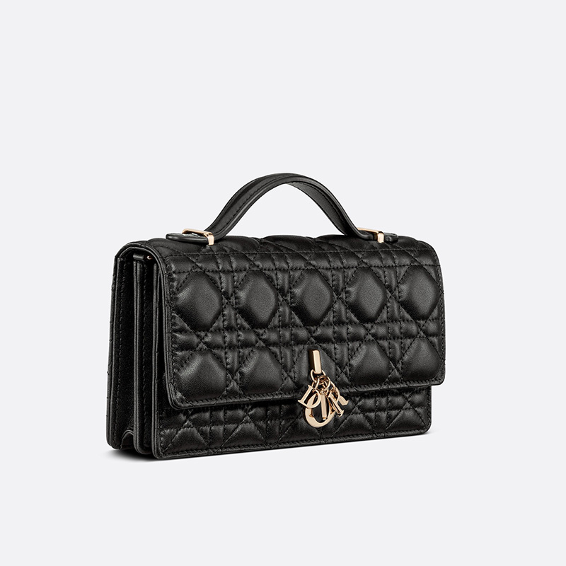 Mini Miss Dior Bag Cannage Lambskin Black