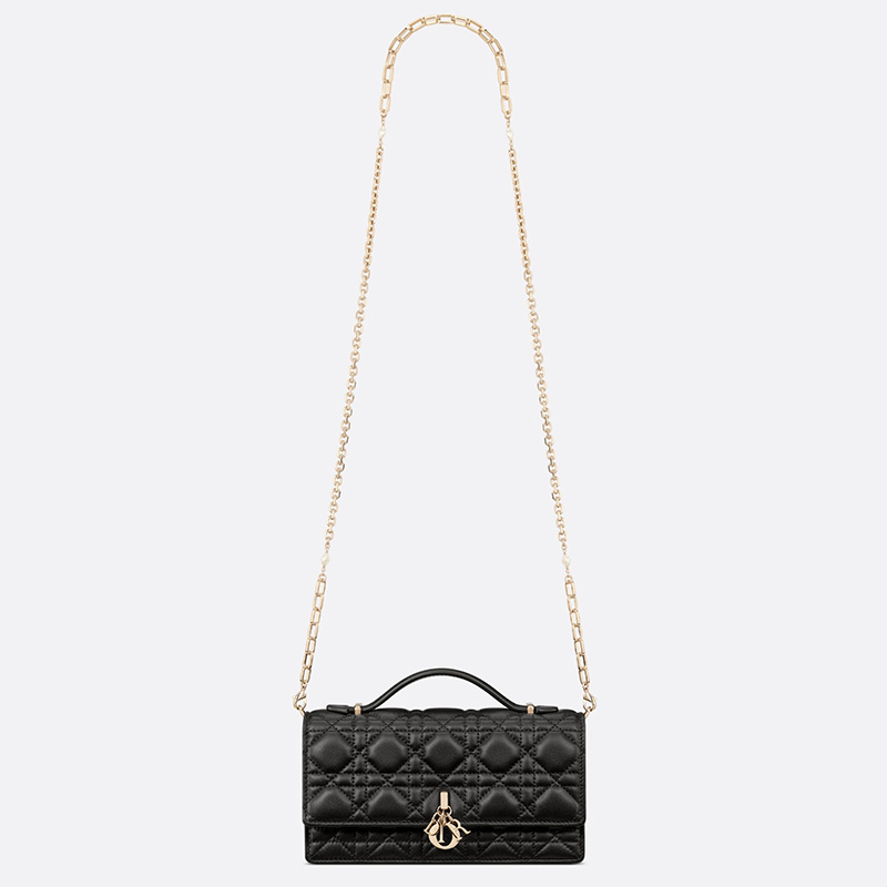 Mini Miss Dior Bag Cannage Lambskin Black