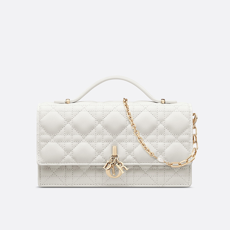 Mini Miss Dior Bag Cannage Lambskin White