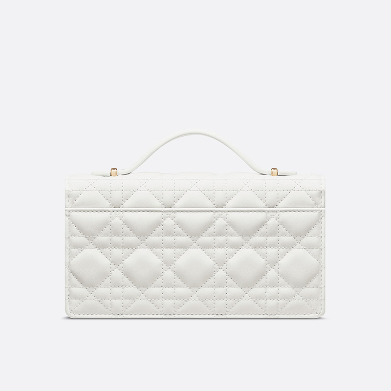 Mini Miss Dior Bag Cannage Lambskin White