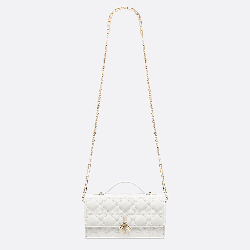 Mini Miss Dior Bag Cannage Lambskin White