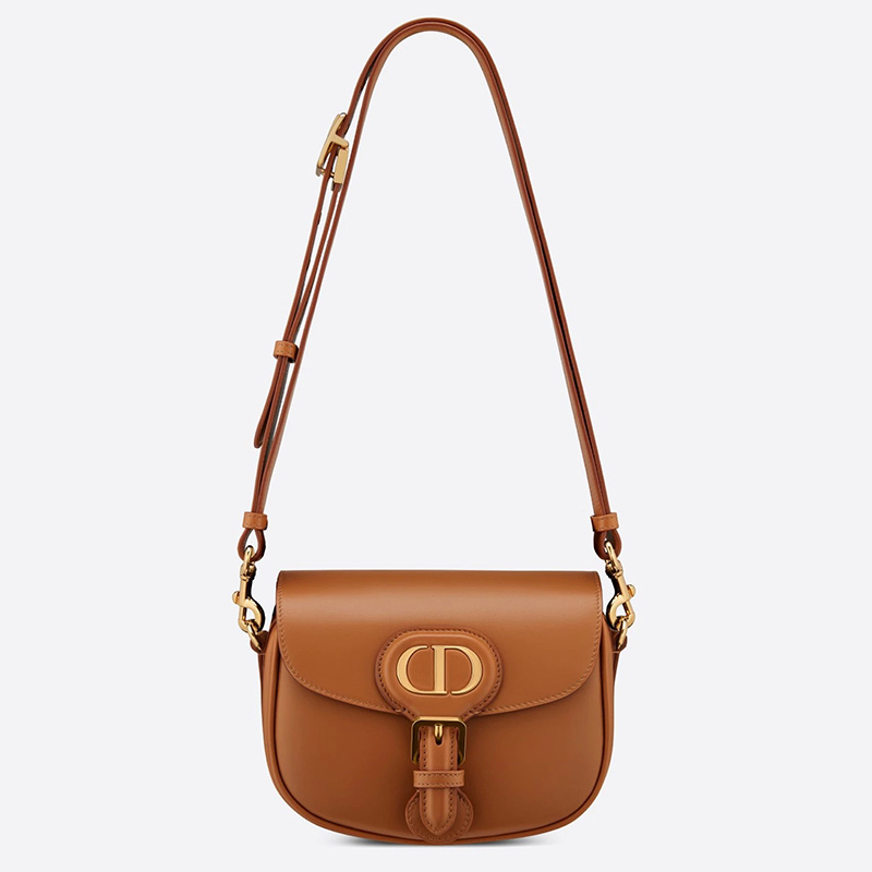 Small Dior Bobby Bag Box Calfskin Brown