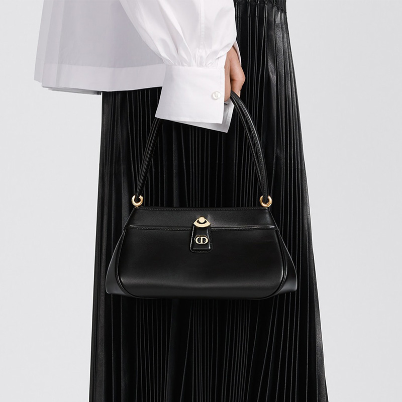 Small Dior Key Bag Box Calfskin Black