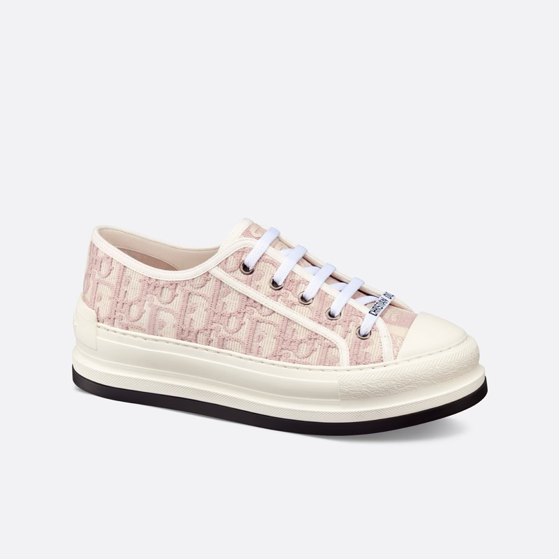 Walk'N'Dior Platform Sneakers Women Oblique Motif Canvas Pink