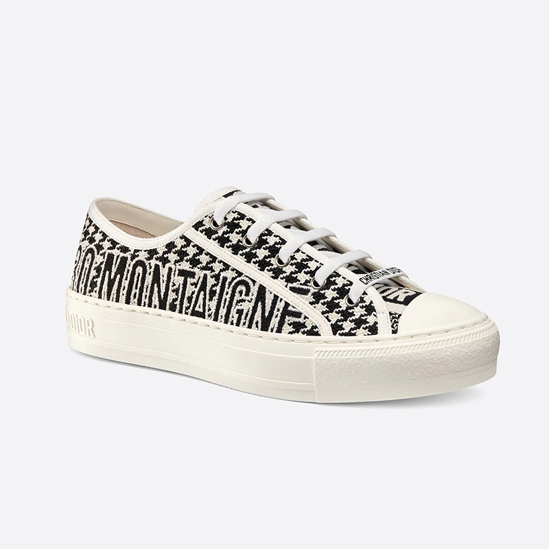 Walk'n'Dior Sneakers Women Houndstooth Motif Canvas Black