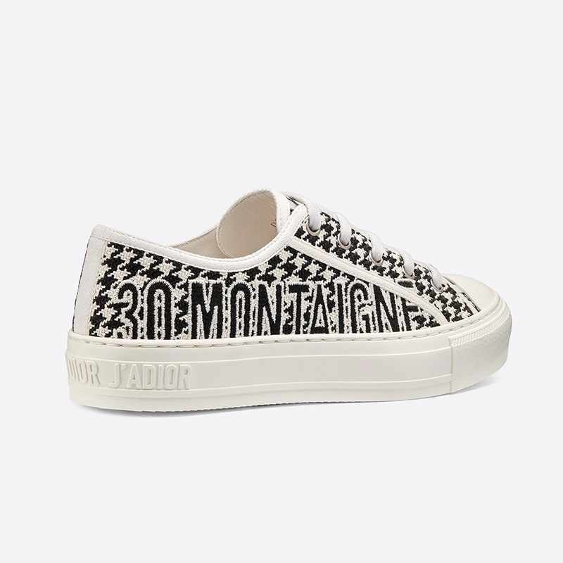 Walk'n'Dior Sneakers Women Houndstooth Motif Canvas Black